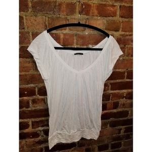 White scoop neck shirt, Lascana, Size XS